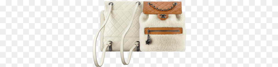 Chanel Fashion Backpack Chanel White Fur Backpack, Accessories, Bag, Handbag, Purse Png Image