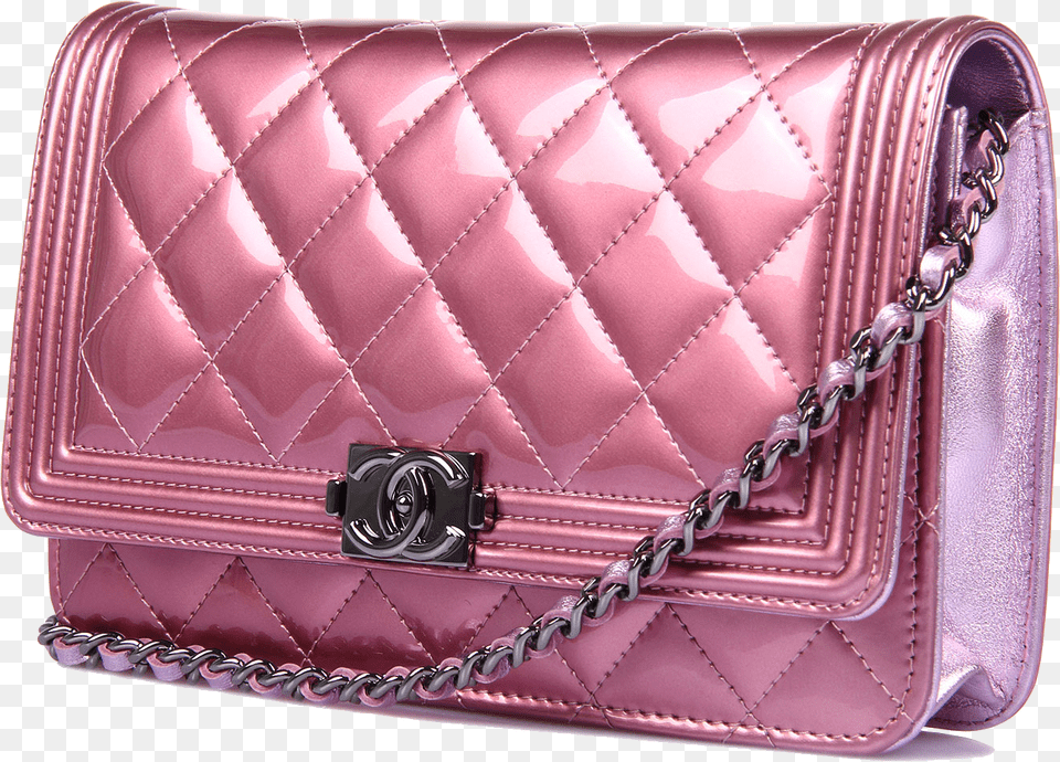 Chanel Handbag Pink Leather Chanel Bag Background Transparent, Accessories, Purse Free Png