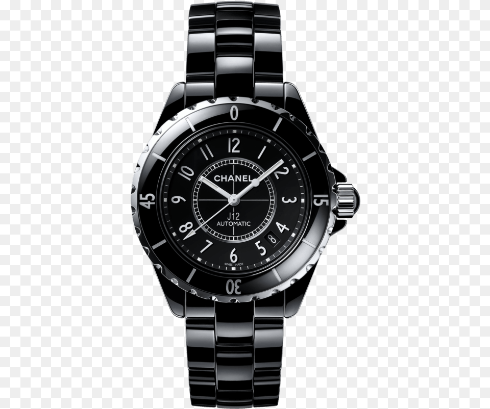 Chanel J12 Black Chanel Watch, Arm, Body Part, Person, Wristwatch Free Png