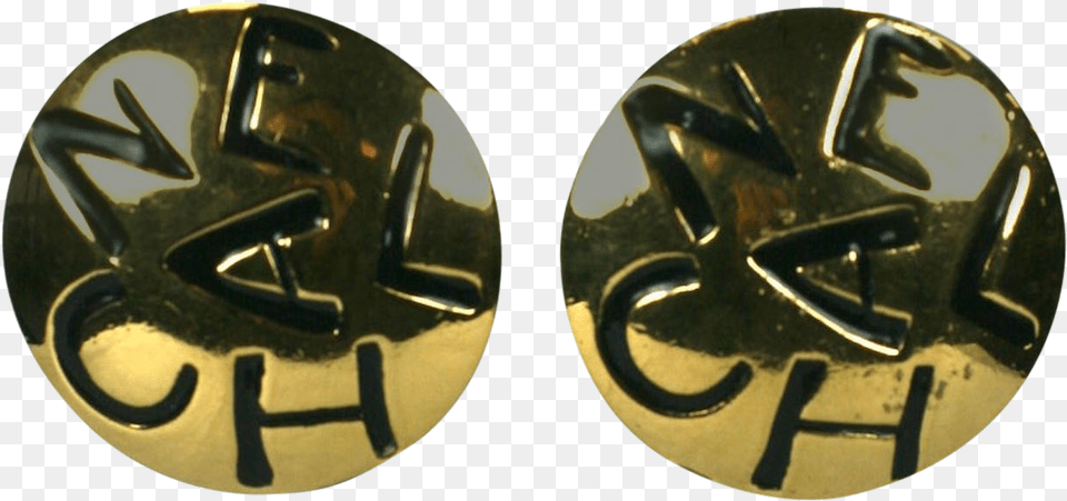 Chanel Logo Earrings Emblem, Gold, Machine, Wheel, Symbol Png Image