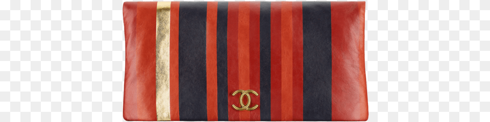 Chanel Rednavygold Striped Calfskin Greek Clutches, Accessories, Home Decor, Cushion, Bag Free Png