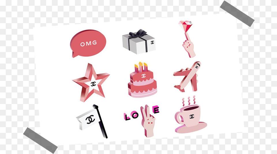 Chanelquots Trs Chic Emojis Emoji Chanel, People, Person, Birthday Cake, Cake Free Png
