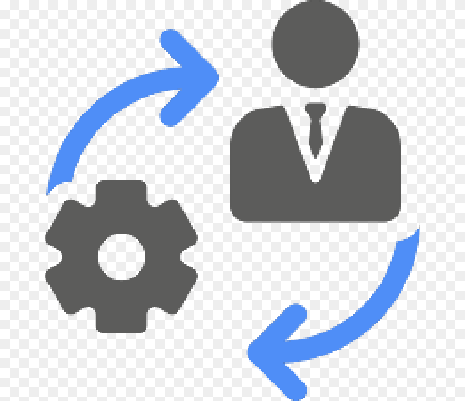 Change Management Icon, Machine, Gear, Person Png Image