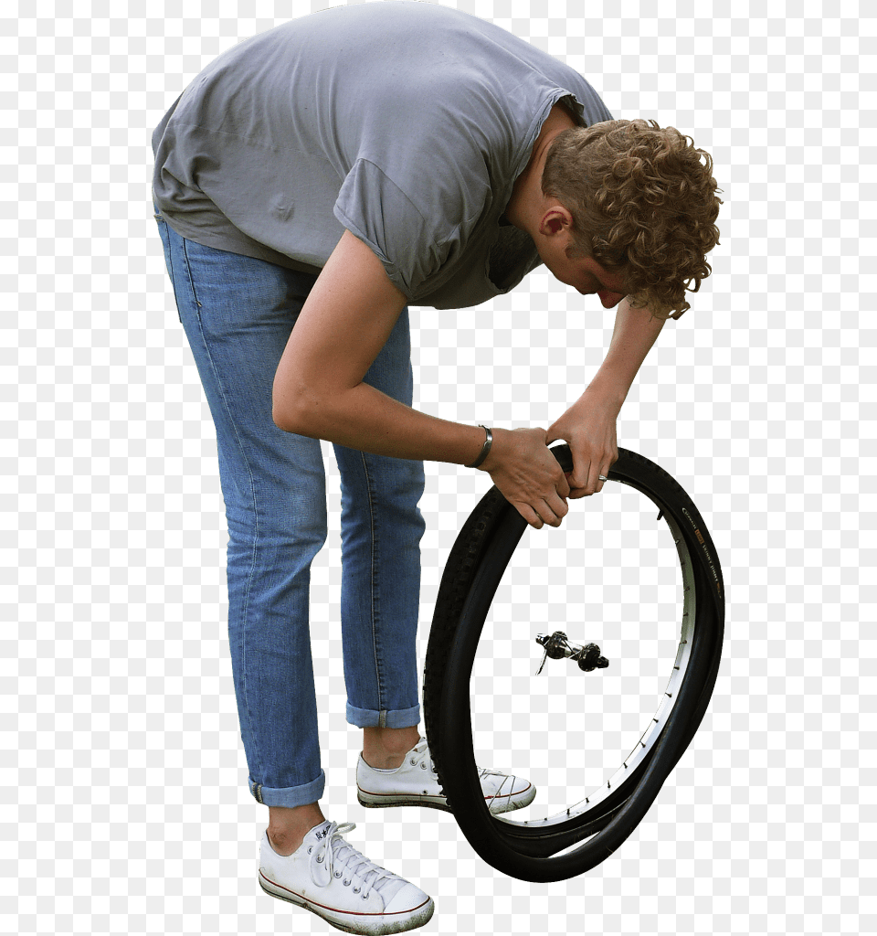 Changing Tyre Bike Repair, Wheel, Spoke, Tire, Transportation Free Png