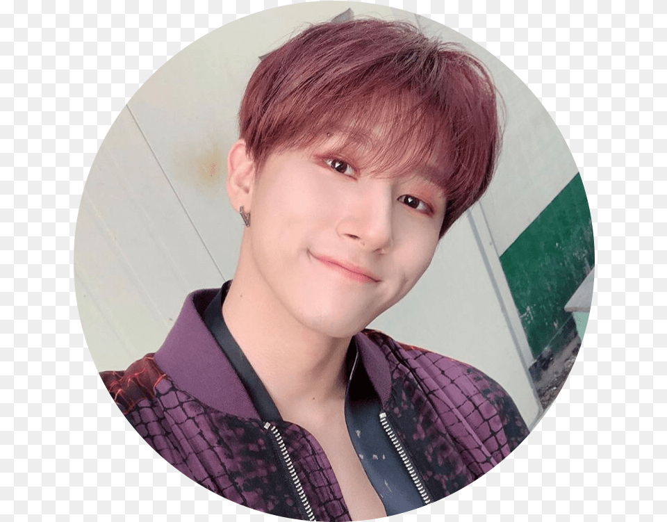 Changkyun Im Icon Monstax Cutie Cute Sticker By L Changkyun Purple Hair, Boy, Photography, Person, Male Png