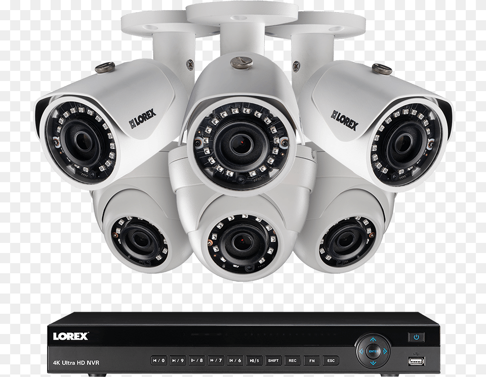 Channel 2k Home Security System With 6 Weatherproof, Camera, Electronics, Video Camera, Machine Png Image
