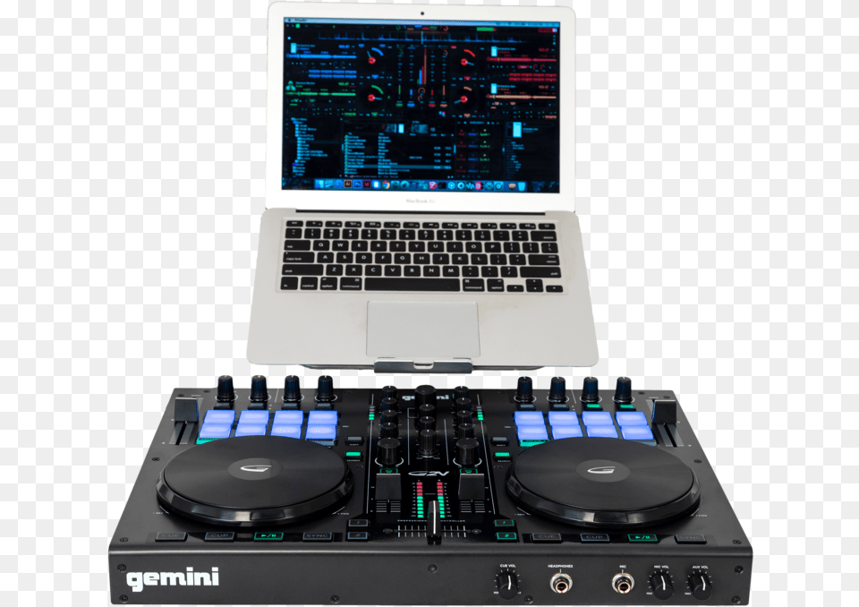 Channel Dj Controller Gemini G2v Dj Controller, Computer, Electronics, Laptop, Pc Free Png