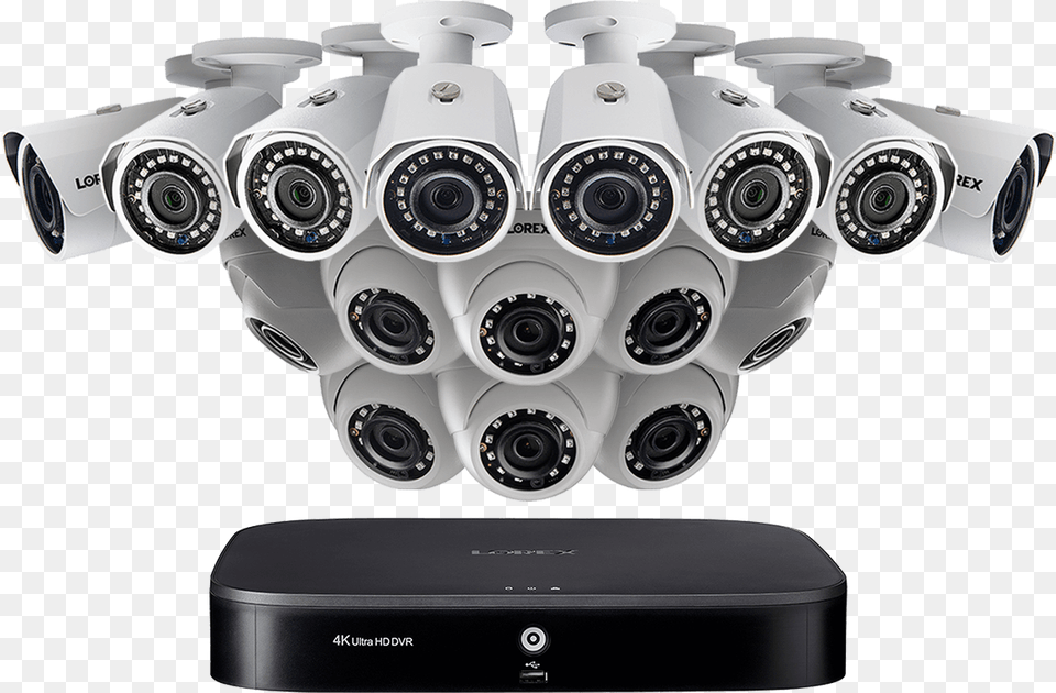 Channel Hd Security Camera System With 16 Super Security Alarm, Electronics, Machine, Wheel Png Image