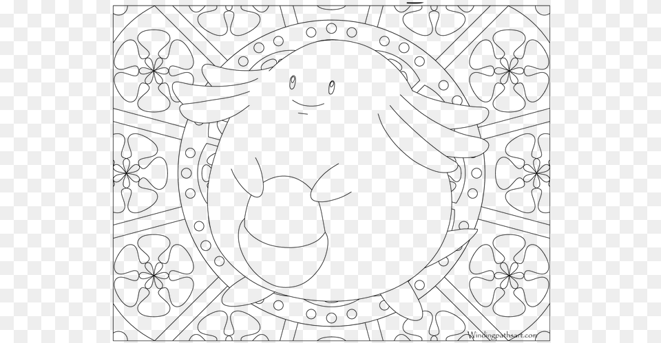 Chansey Pokemon Pokemon Coloring Pages For Adults, Gray Free Png Download