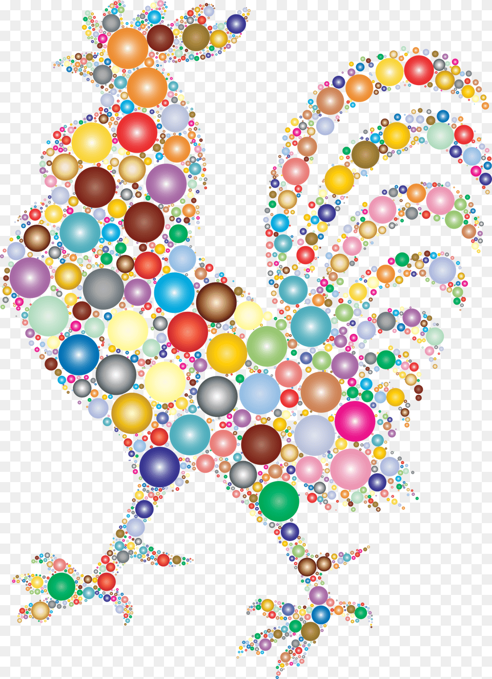 Chanticleer Colorful Rooster Clipart, Accessories, Bead, Balloon Free Png