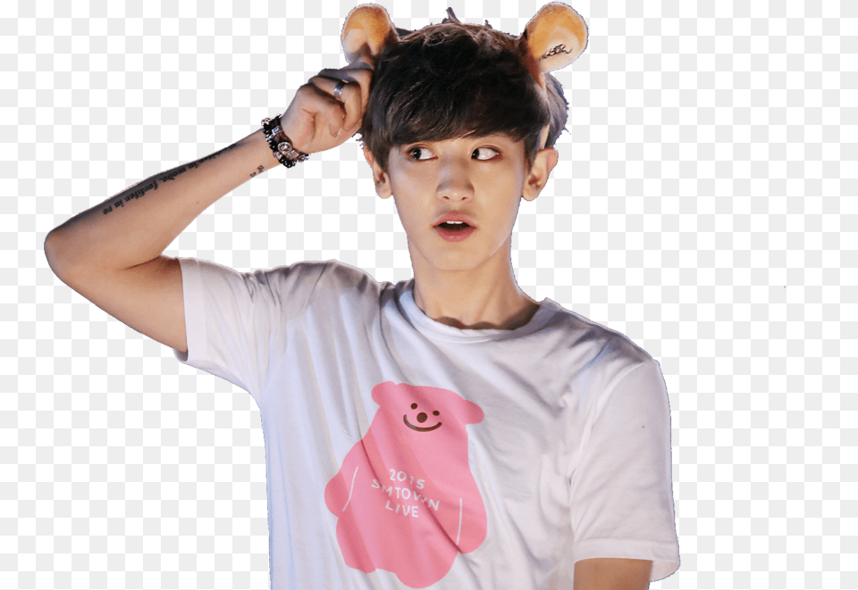 Chanyeol Shared Chanyeol, T-shirt, Clothing, Teen, Person Free Png Download
