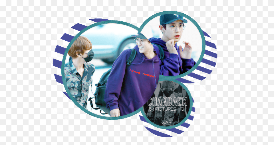 Chanyeol Transparent Circle Chanyeol And Baekhyun Airport, Clothing, Coat, People, Hat Png