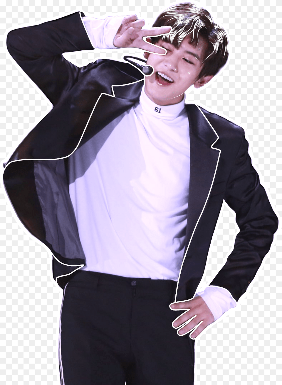 Chanyeol Transparent Flower Free Stock Chanyeol, Jacket, Long Sleeve, Suit, Formal Wear Png