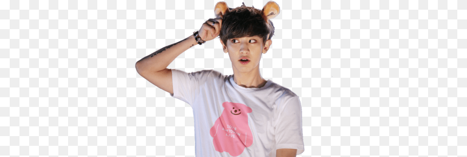 Chanyeol Overlay Chanyeol, Clothing, T-shirt, Teen, Boy Free Transparent Png