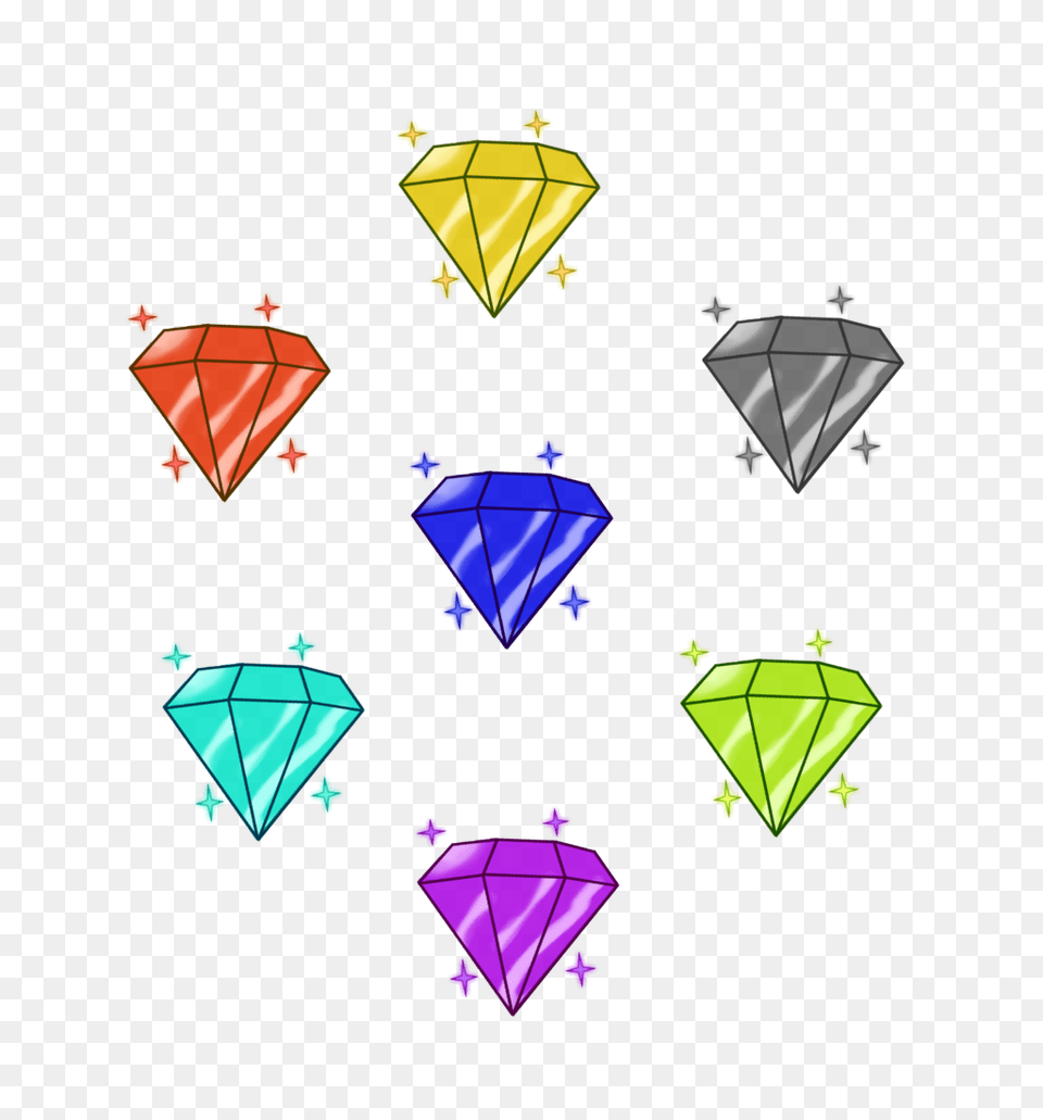 Chaos Emeralds Mobius Prime Version, Art, Paper, Origami, Toy Free Png