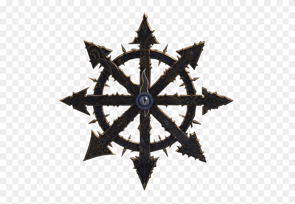 Chaos In Warhammer Symbols Chaos Tattoo, Cross, Symbol, Compass Free Transparent Png