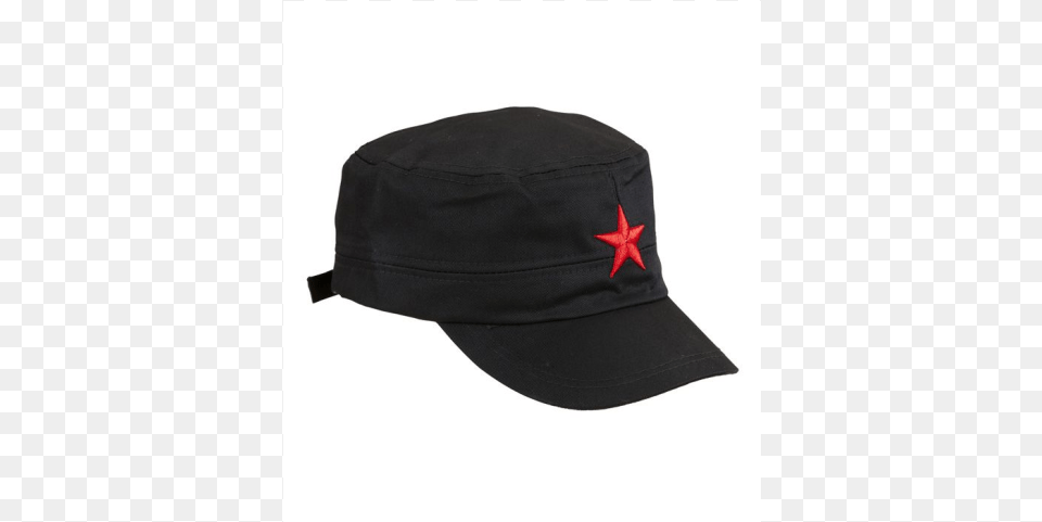 Chap U Estrela Vermelha Gorra Negra Con Estrella Roja, Baseball Cap, Cap, Clothing, Hat Png Image