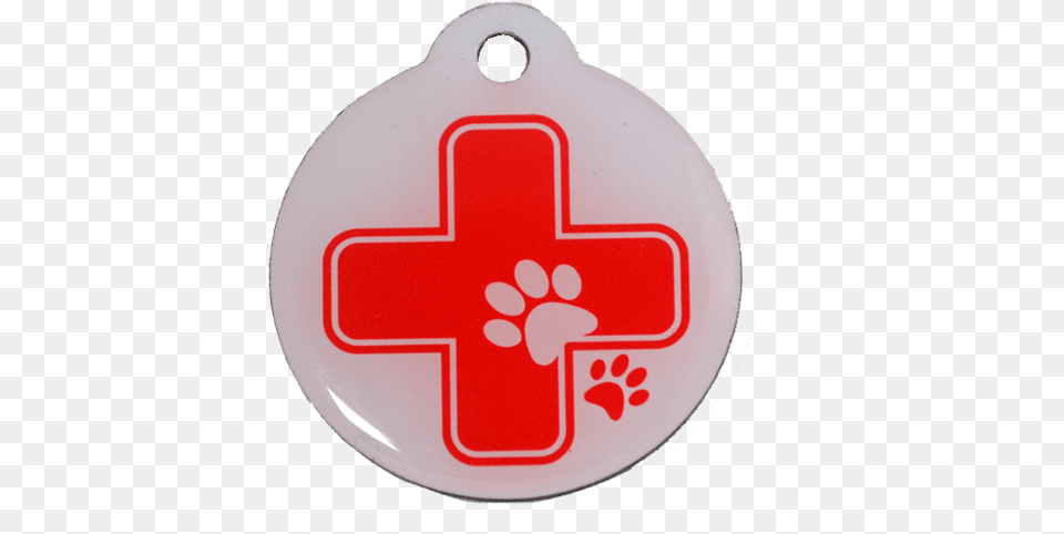 Chapa Grabada Para Perro Inoxidable Alerta Medica Cross, First Aid, Logo, Red Cross, Symbol Free Png Download