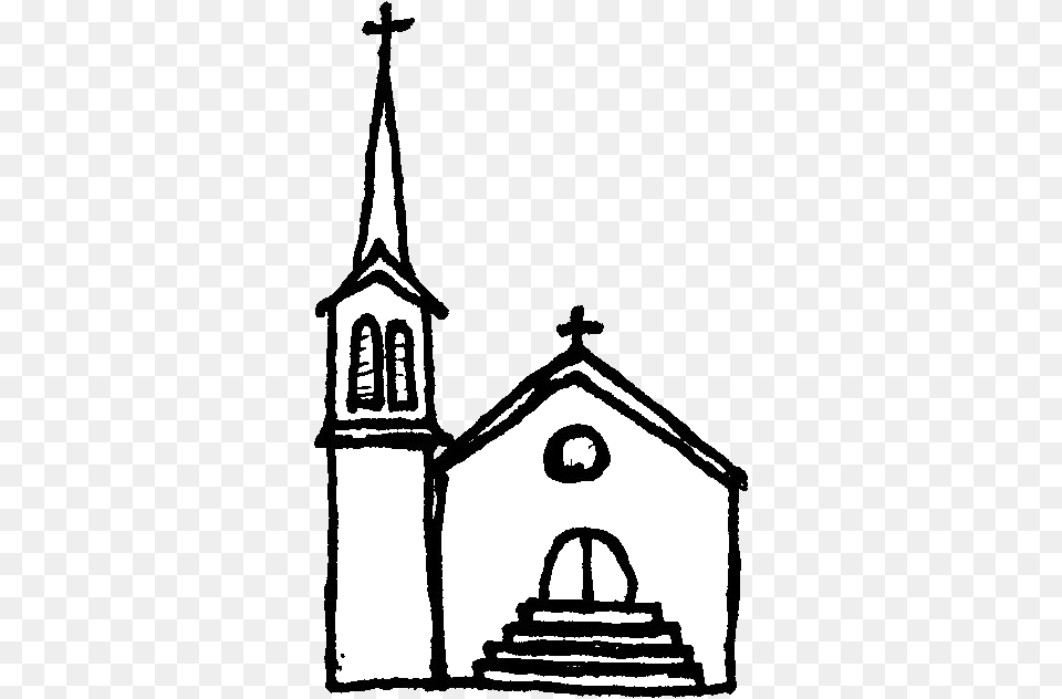 Chapel Black And White Church No Background, Architecture, Bell Tower, Building, Spire Free Png