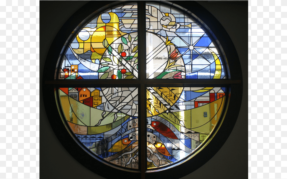 Chapel Stained Glass Window 7 Feet Diameter Stained Glass, Art, Stained Glass, Person Png Image