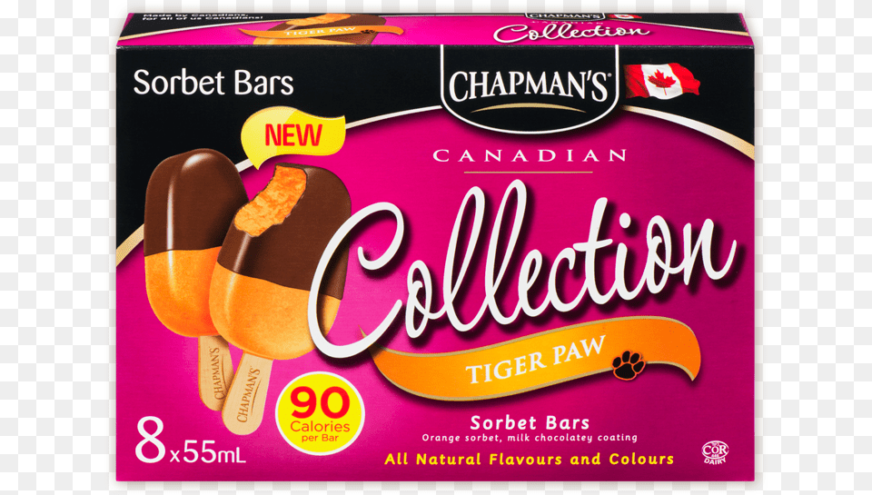Chapman S Canadian Collection Tiger Paw Sorbet Bar Toffee, Food, Sweets Free Png Download