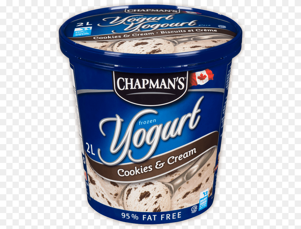 Chapman S Cookies Amp Cream Frozen Yogurt Black Jack Cherry Frozen Yogurt, Dessert, Food, Ice Cream, Can Free Png Download