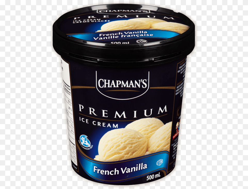 Chapman S Premium French Vanilla Ice Cream Chapmans French Vanilla Ice Cream, Dessert, Food, Ice Cream, Can Png
