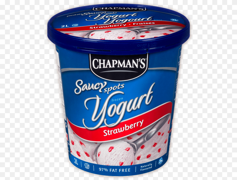 Chapman S Saucy Strawberry Frozen Yogurt, Cream, Dessert, Food, Ice Cream Png Image