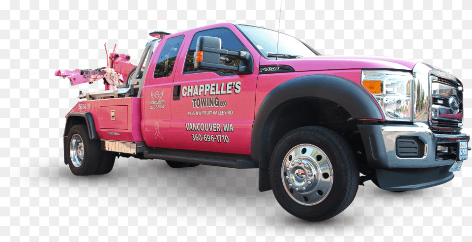 Chappelles Towing Pink Tow Truck Vancouver Wa Tow Company, Transportation, Vehicle, Pickup Truck, Machine Free Png Download