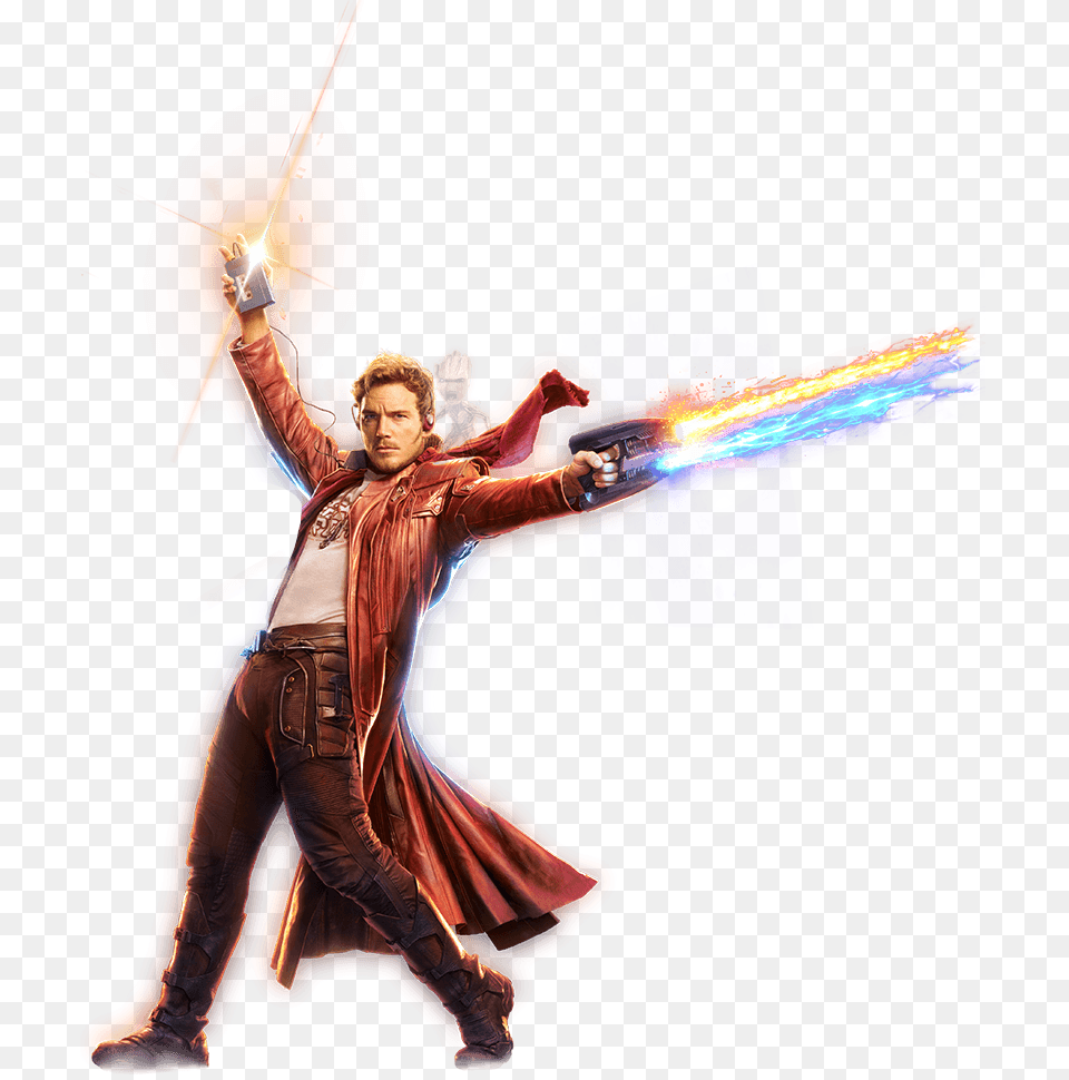 Char Starlord Infinity War Star Lord, Person, Face, Head, Weapon Png Image