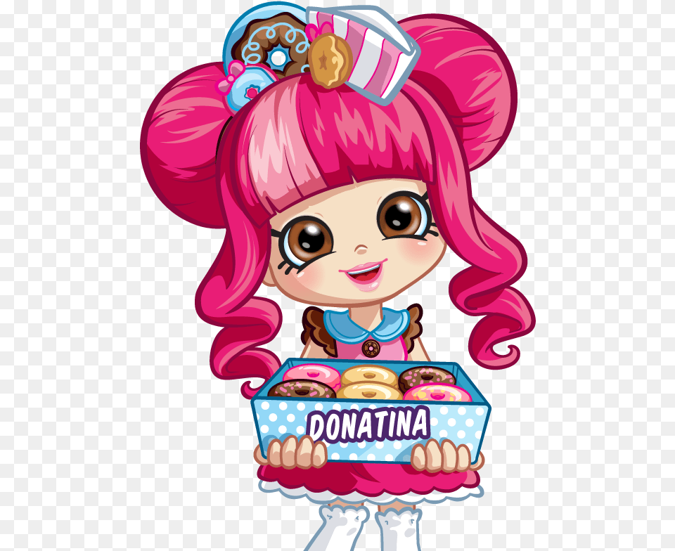 Character Donatina Shopkins Shopkins Donatina Shoppies, Book, Comics, Publication, Dessert Free Png