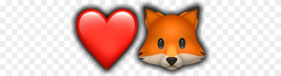 Character Emoji Red Heart Fox Xn Qei7320nws Heart Free Transparent Png