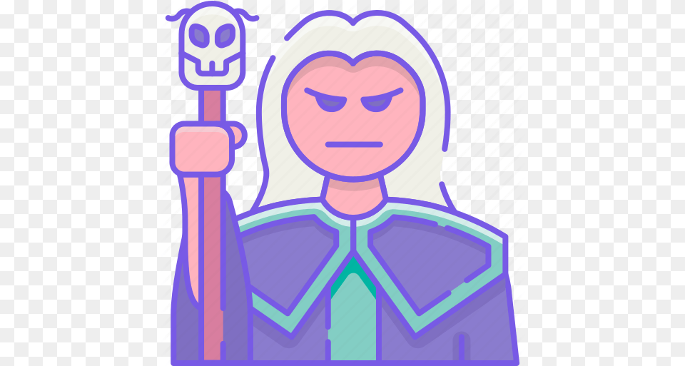 Character Evil Necromancer Icon Fictional Character, Face, Head, Person Free Png Download