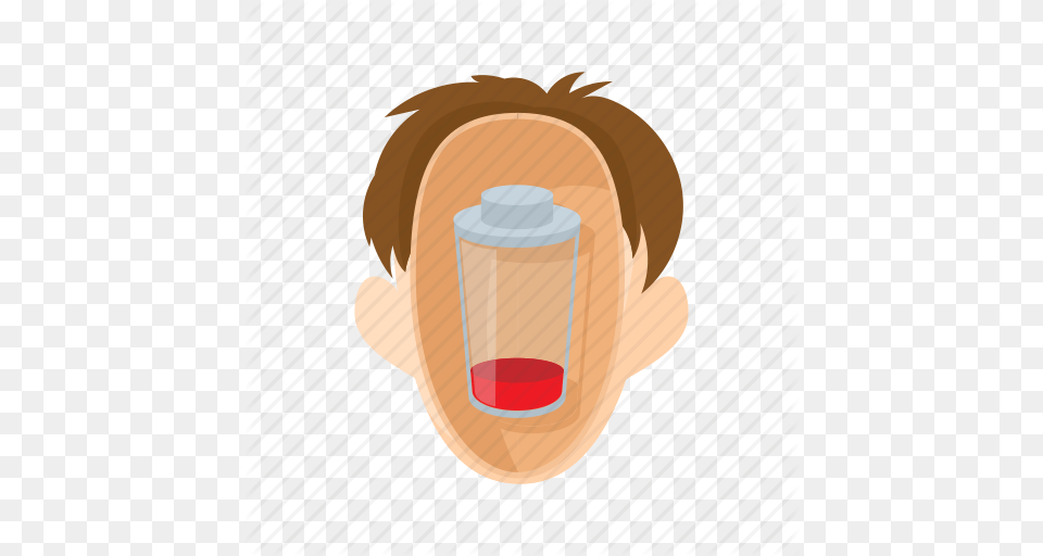 Character Glass Head Man People Stress Stressed Icon, Cup Png