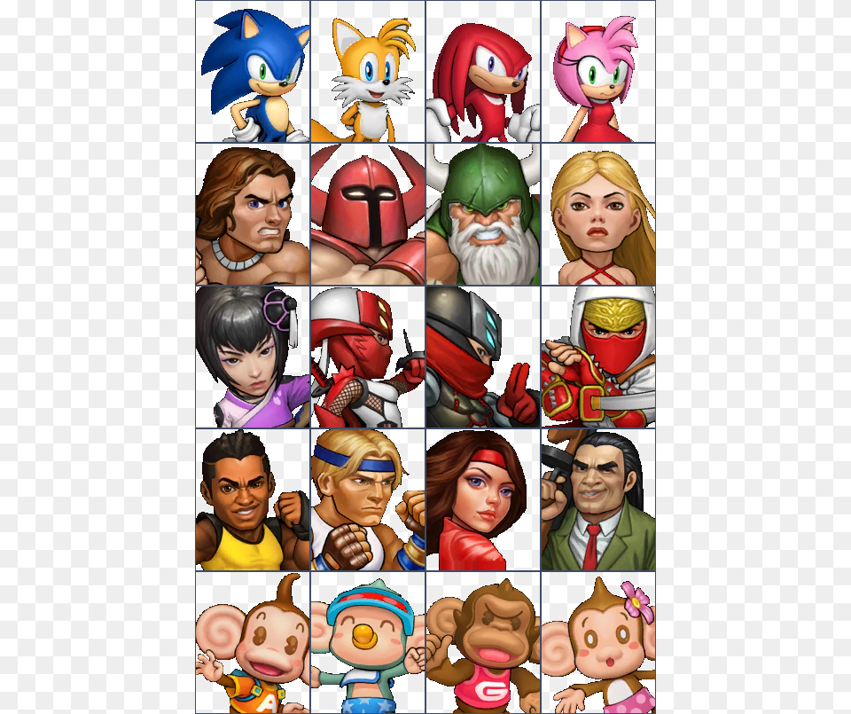 Character Portraits Sega Heroes Sonic Sprites, Publication, Book, Comics, Adult Free Png Download
