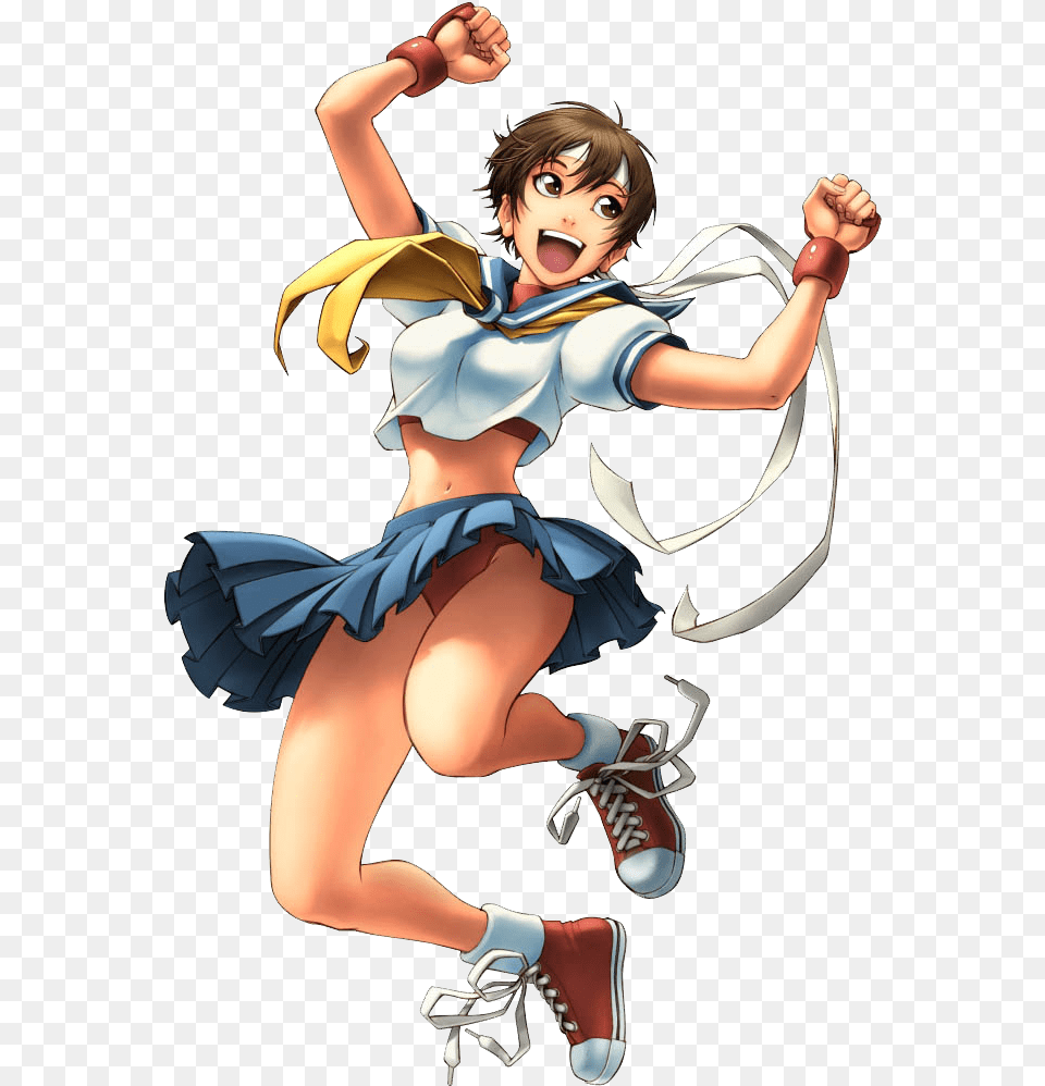 Character Profile Wikia Street Fighter Sakura Kasugano, Shoe, Publication, Footwear, Comics Free Transparent Png