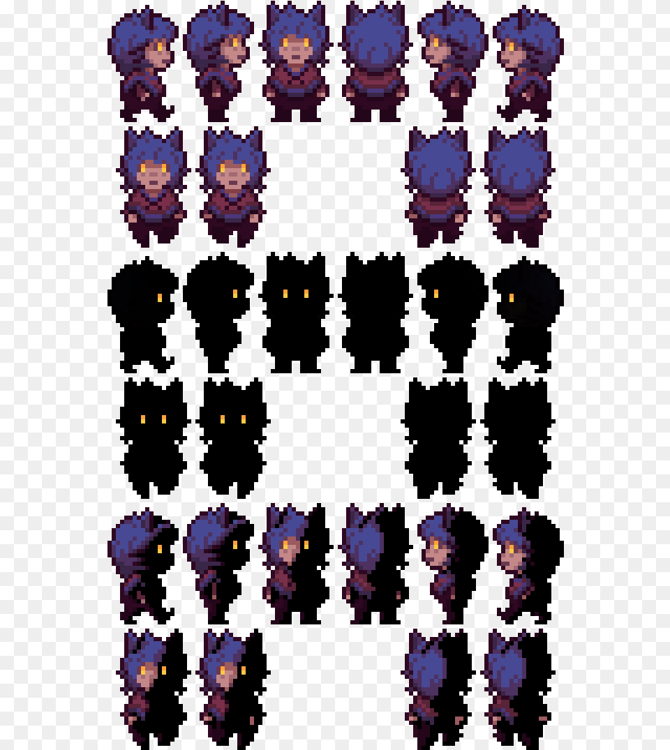 Character Sprite Niko Illustration, Purple, Pattern, Person Free Transparent Png