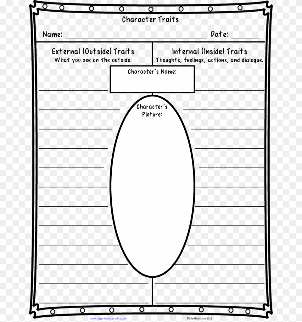 Character Traits Worksheet Character Traits Worksheet, Oval, Nature, Night, Outdoors Png