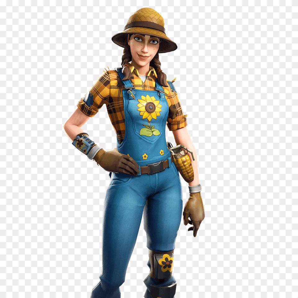 Character Transparent Fishstick Fortnite Sunflower, Clothing, Costume, Person, Adult Png