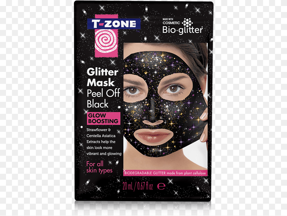 Charcoal Face Mask With Glitter, Adult, Advertisement, Female, Person Png Image