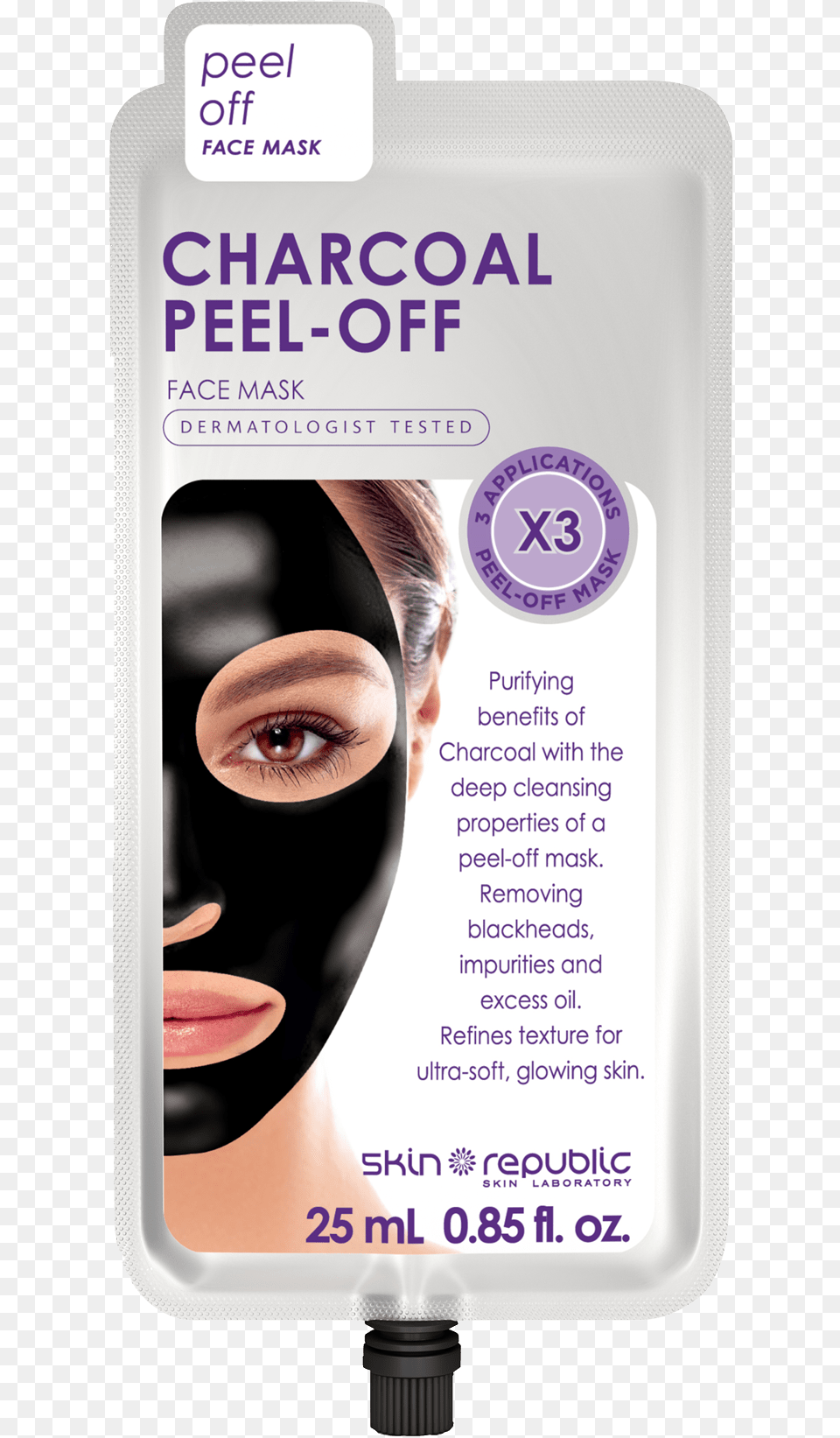 Charcoal Peel Off Face Mask 25ml Aed 24k Gold Peel Off Mask, Adult, Female, Person, Woman Png Image
