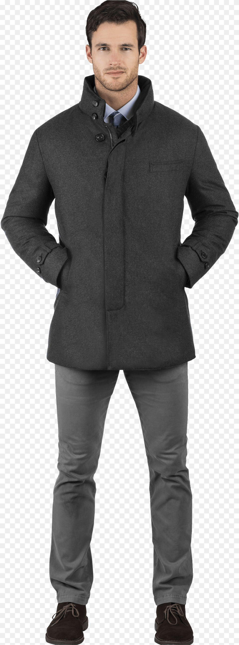 Charcoal Stretch Wool Carcoat Norwegian Wool Car Coat And Suit, Clothing, Fleece, Sleeve, Long Sleeve Png