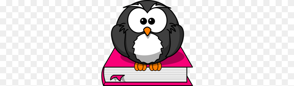 Charcoral Owl On Pink Book Clip Art, Animal, Bird, Nature, Outdoors Free Png Download