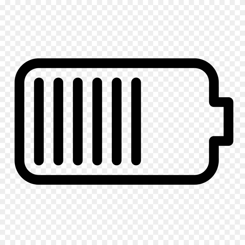 Charged Battery Icon, Gray Free Png Download