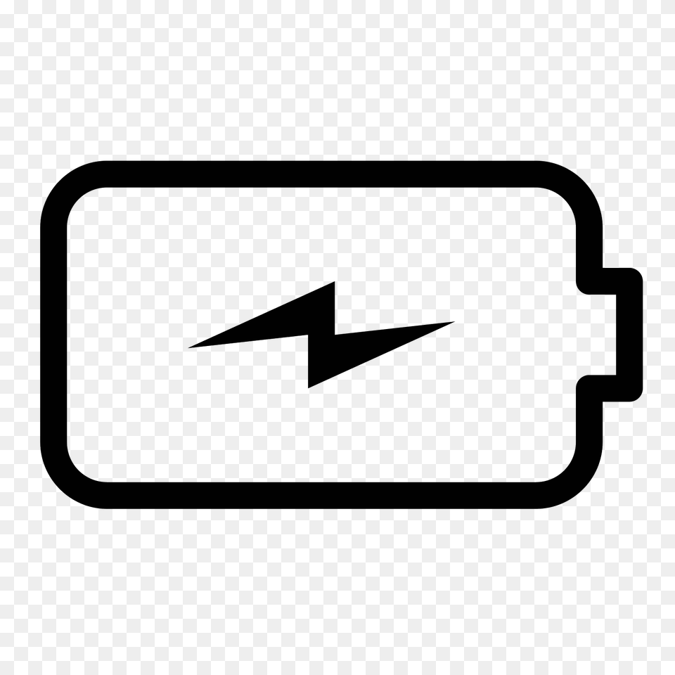 Charging Battery Icon, Gray Free Png