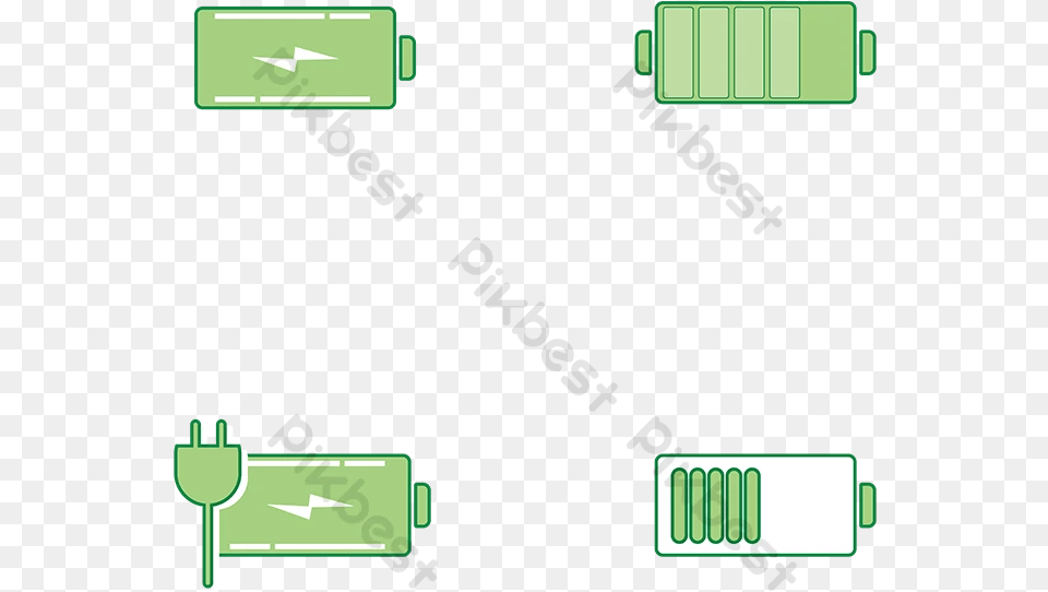 Charging Battery Icon Lightning Apple Ai Horizontal, Green Png Image