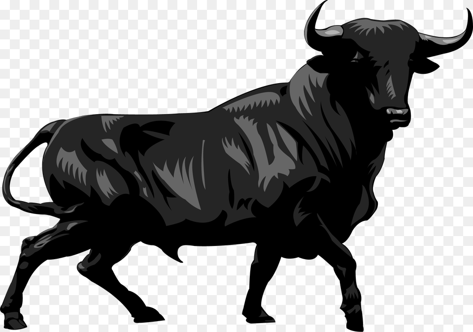 Charging Bull Wall Street Illustration Wall Street Bull, Animal, Mammal, Cattle, Livestock Free Transparent Png