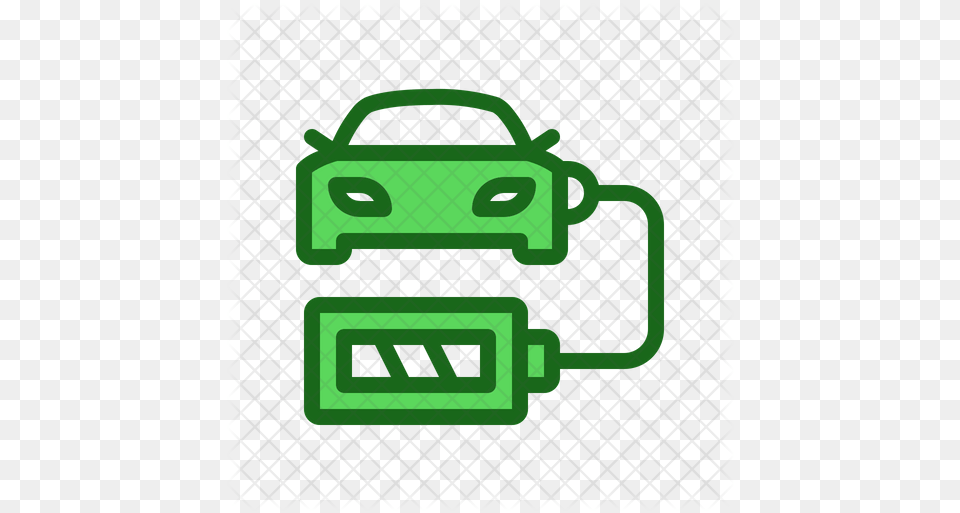 Charging Car Battery Icon Cartoon, Green Png