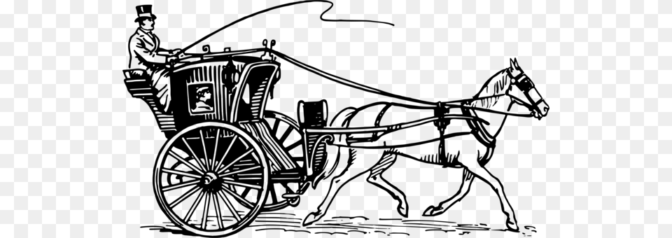 Chariot Racing Horse Carriage Drawing, Gray Png