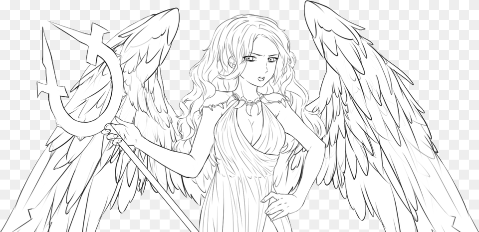 Charity Line Art, Angel, Adult, Bride, Female Free Png Download